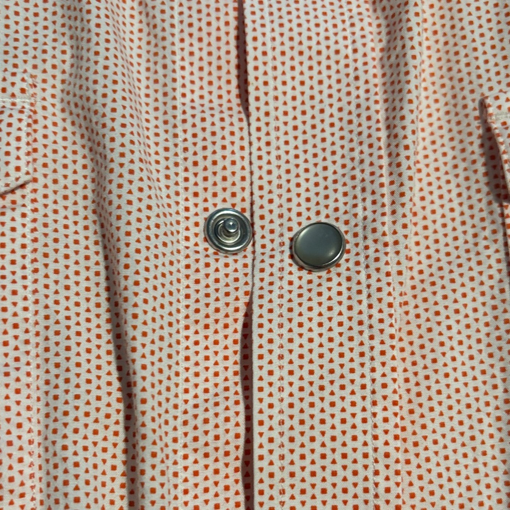 Banana Republic Soft Orange Pattern Button-Down S… - image 3